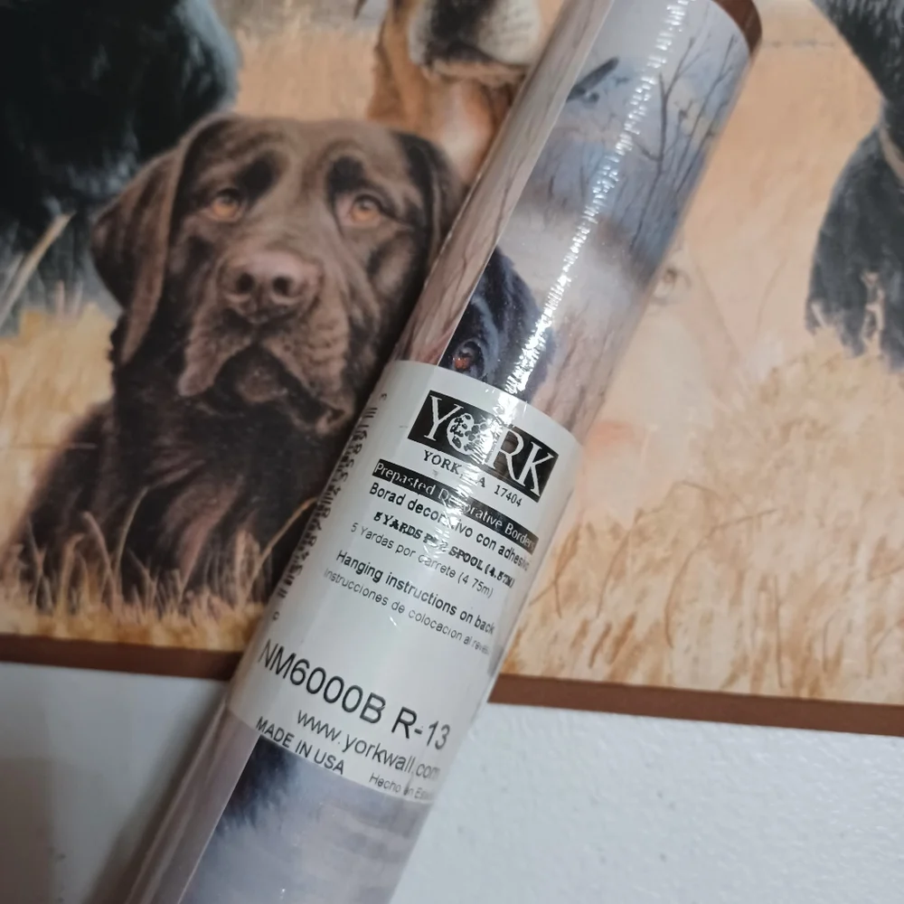 Wallpaper Border Hunting Labador Retrievers Brown Trim